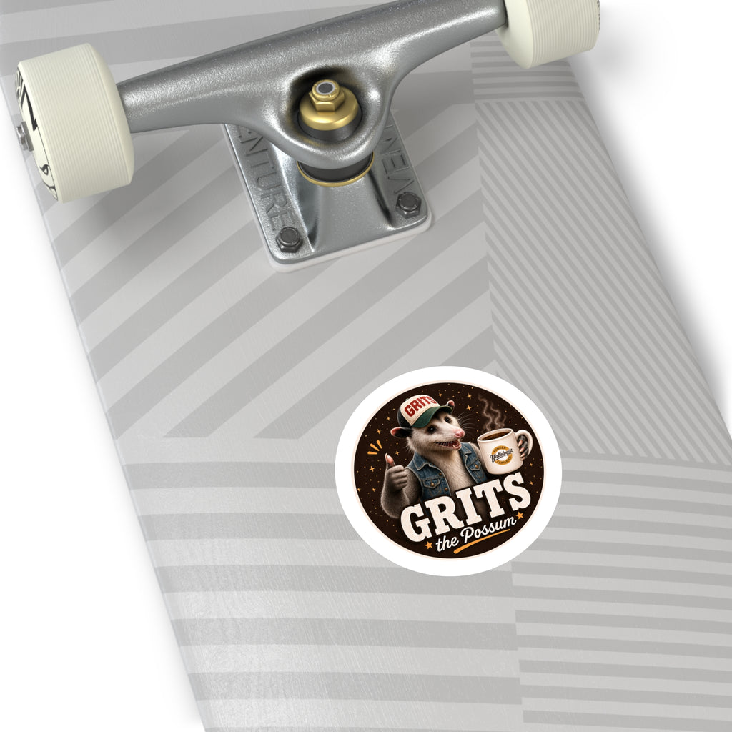 Grits the Possum w/ Y'allologist Mug Round Sticker