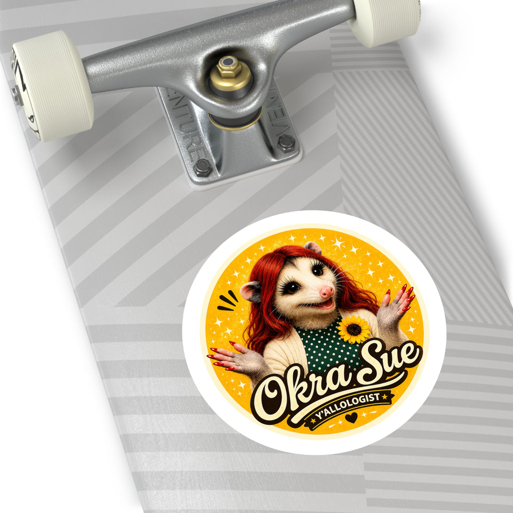 Okra Sue Round Sticker