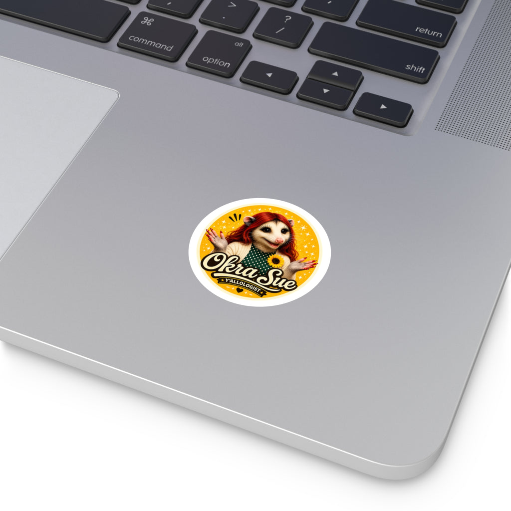 Okra Sue Round Sticker