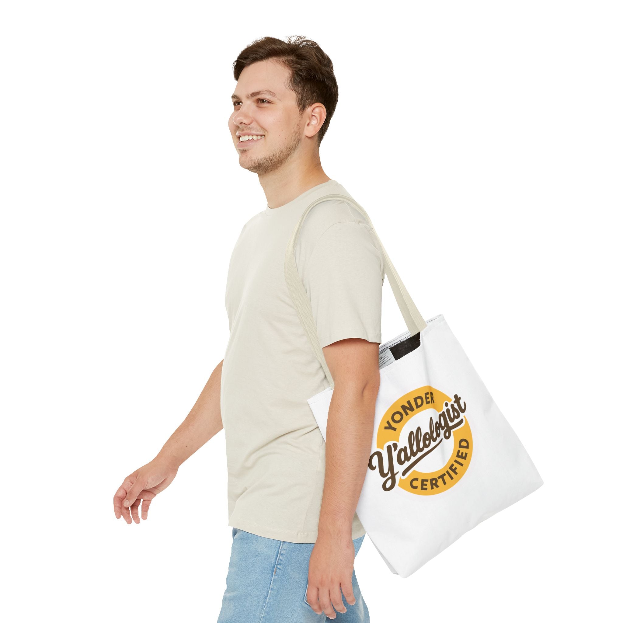 Y'allologist Round Logo Cotton Tote