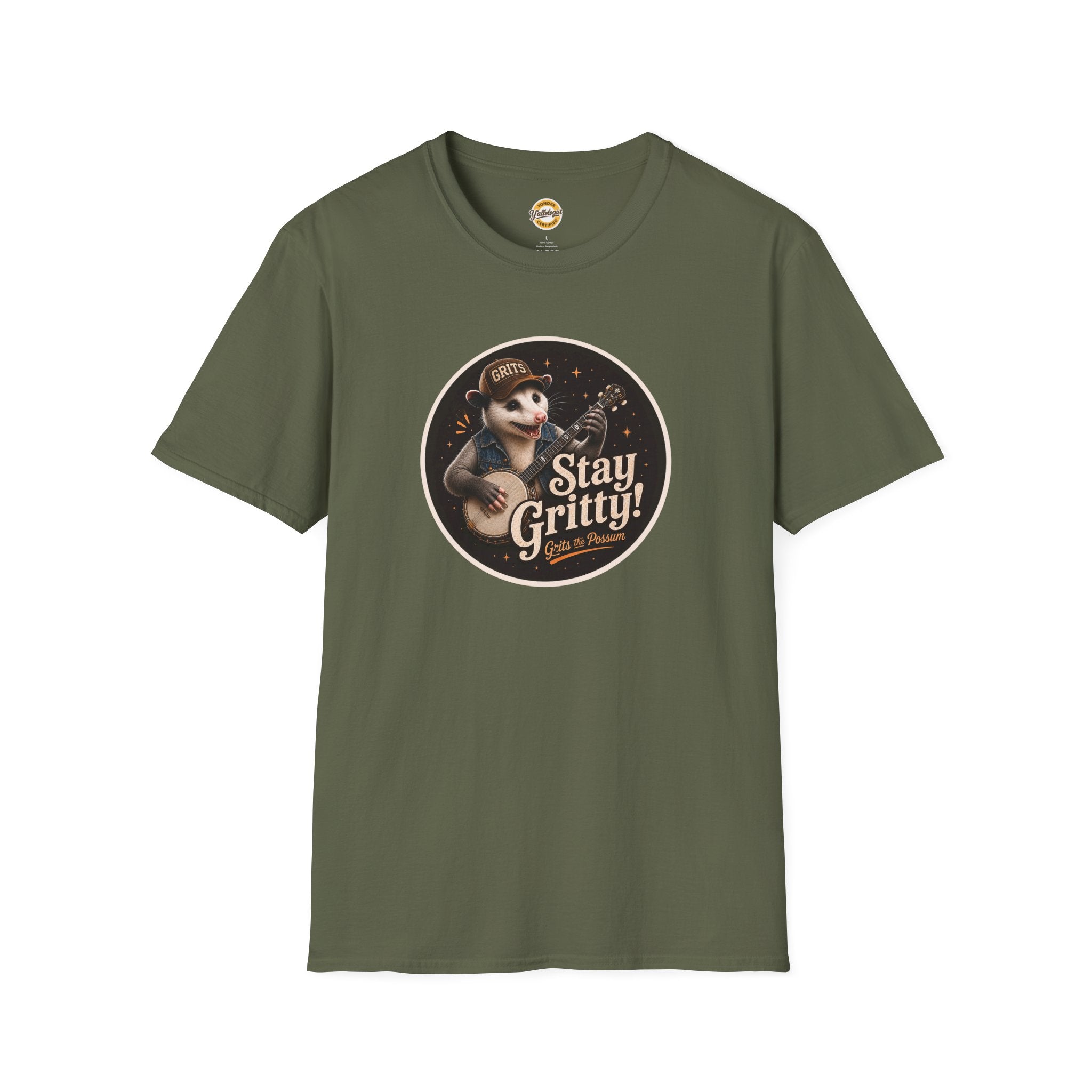 Grits the Possum/Stay Gritty! Unisex Softstyle T-Shirt