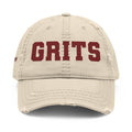Grits Embroidered Distressed Hat w/Stay Gritty! on back