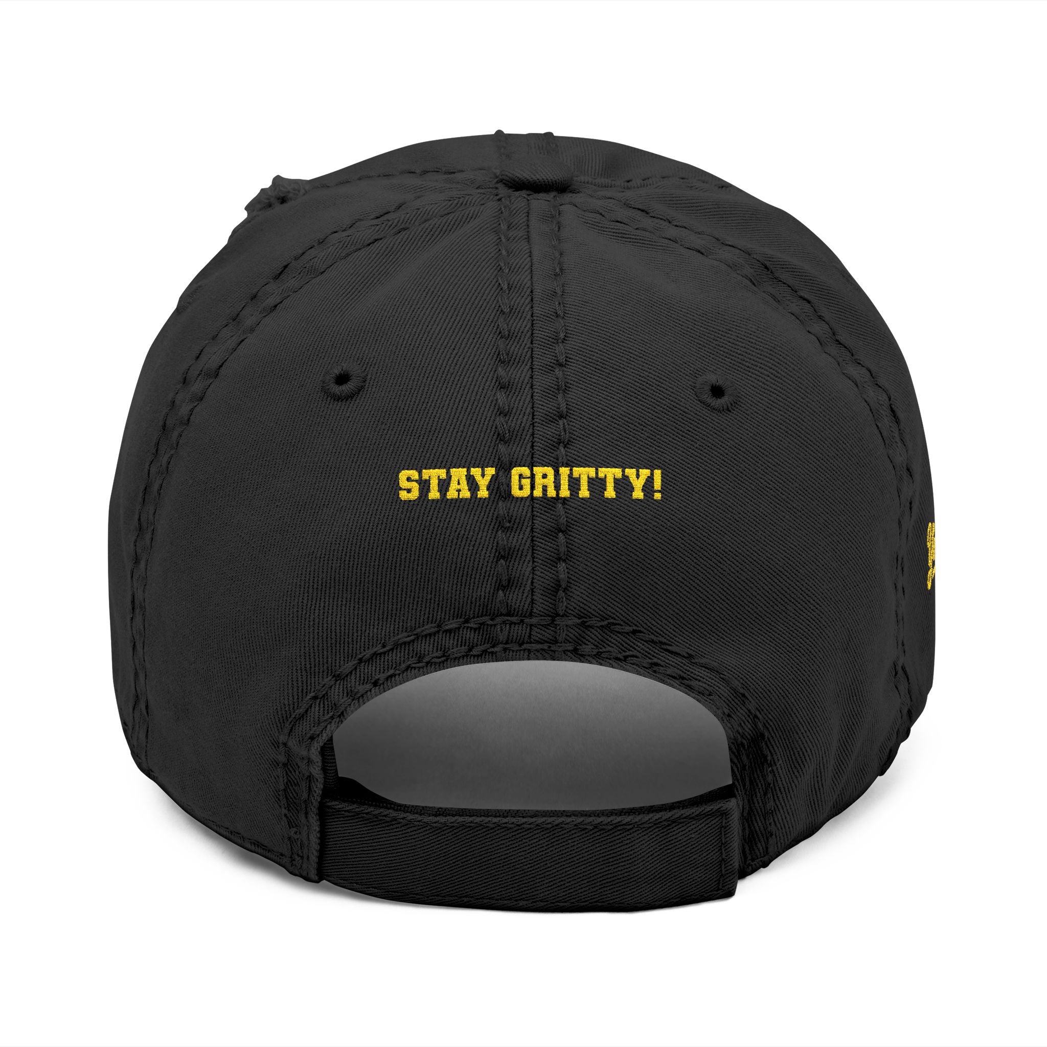 Grits Embroidered Distressed Hat w/ Stay Gritty! on back