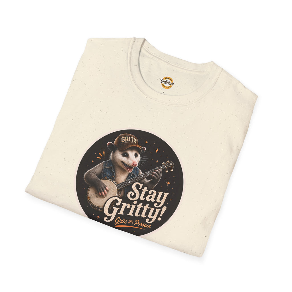 Grits the Possum/Stay Gritty! Unisex Softstyle T-Shirt