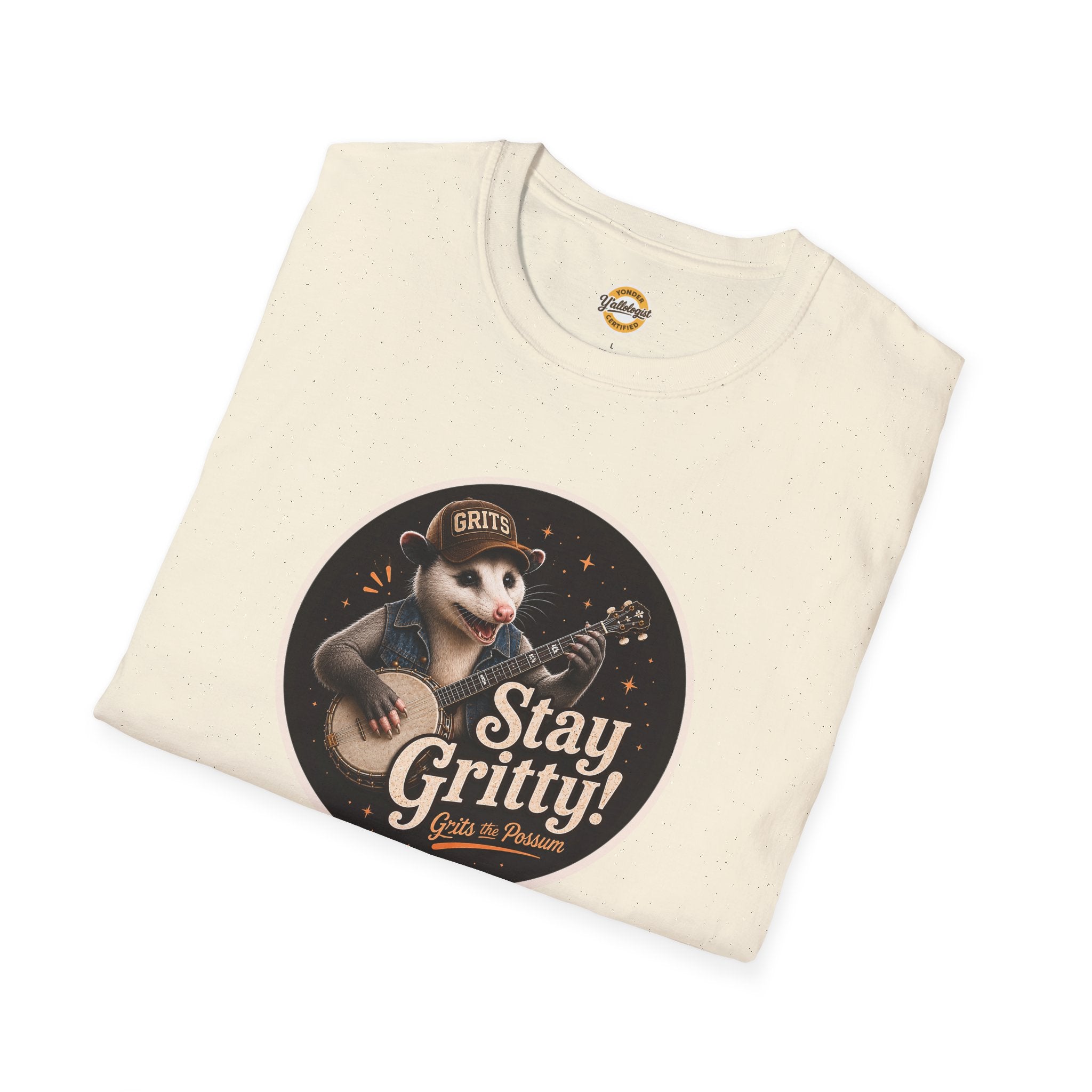 Grits the Possum/Stay Gritty! Unisex Softstyle T-Shirt