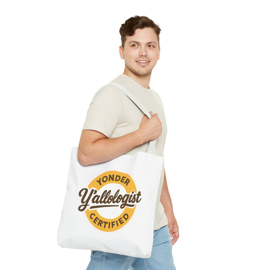 Y'allologist Round Logo Cotton Tote