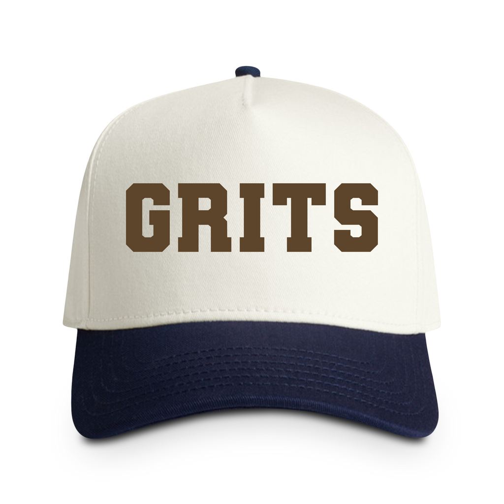 GRITS Embroidered Two-Tone Cap — Retro Southern Trucker Hat