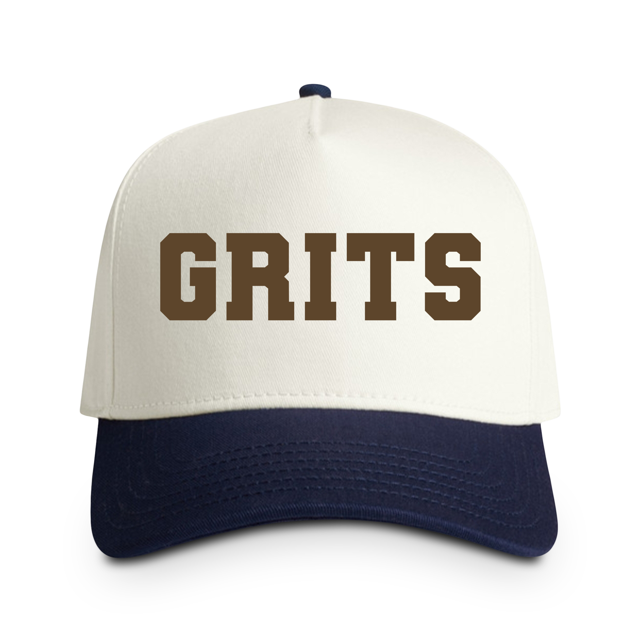 GRITS Embroidered Two-Tone Cap — Retro Southern Trucker Hat
